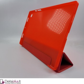 Smart cover dirbtinės odos dėklas - raudonas (planšetėms Samsung Tab A8 10.5 (X200/205)